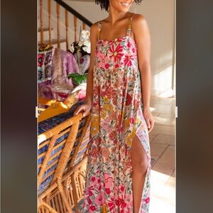 NATURAL LIFE Floral Maxi Dress - Pink and Yellow